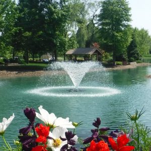 Masters decorative pond fountain with standard panel