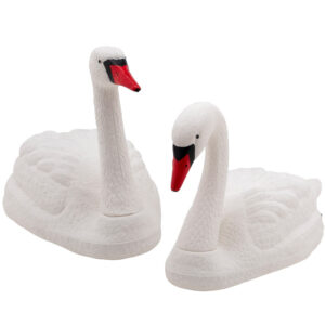 Floating Swan Decoy Pair by The Pond Guy