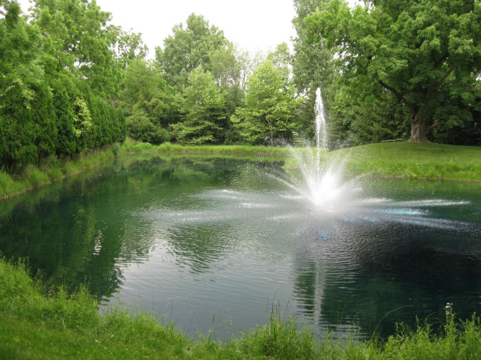 Pond after fountain and aeration service