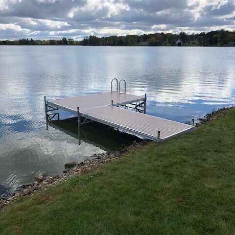 stationary dock with ladder